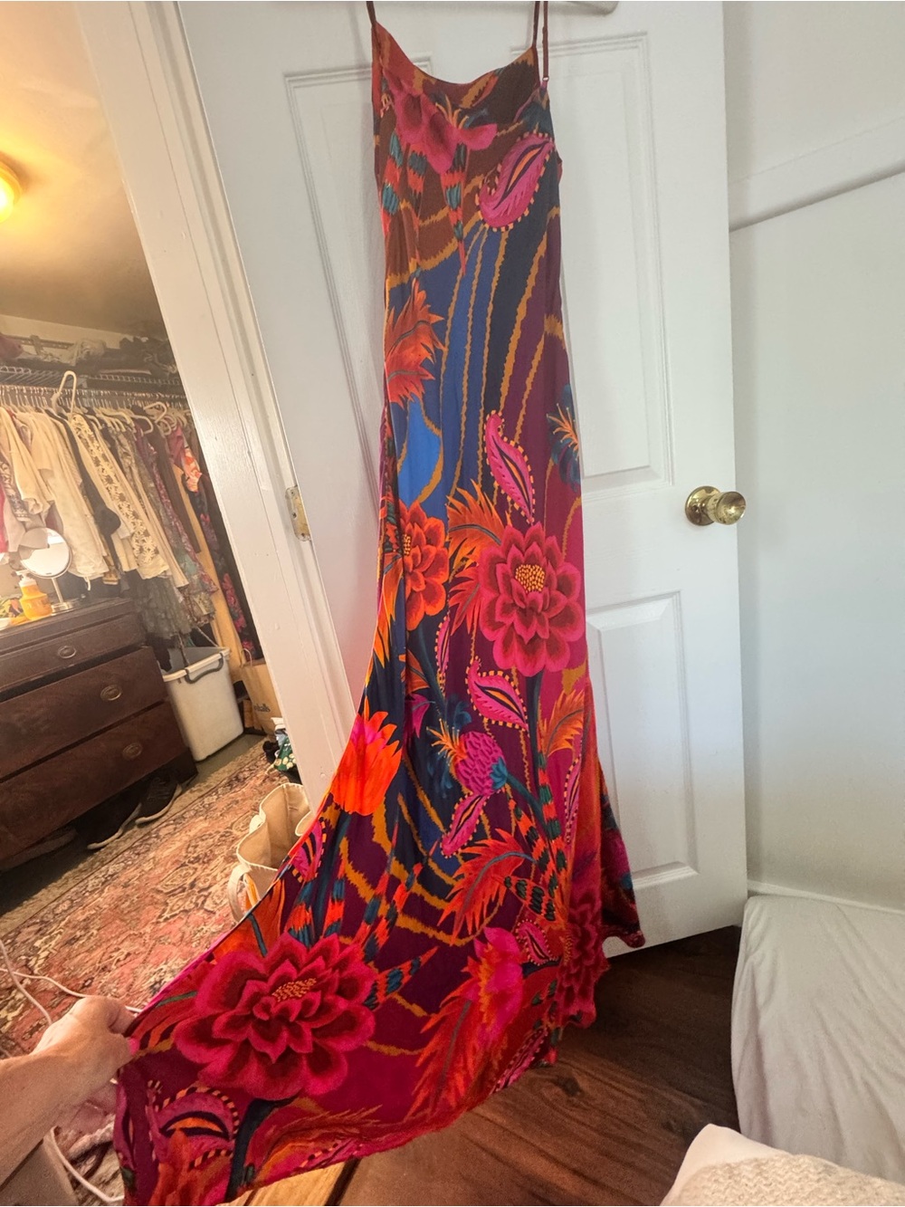 FARM Rio Vintage Wave Multicolor Lenzing™ Ecovero™ Viscose Maxi Dress - Picture 9 of 11